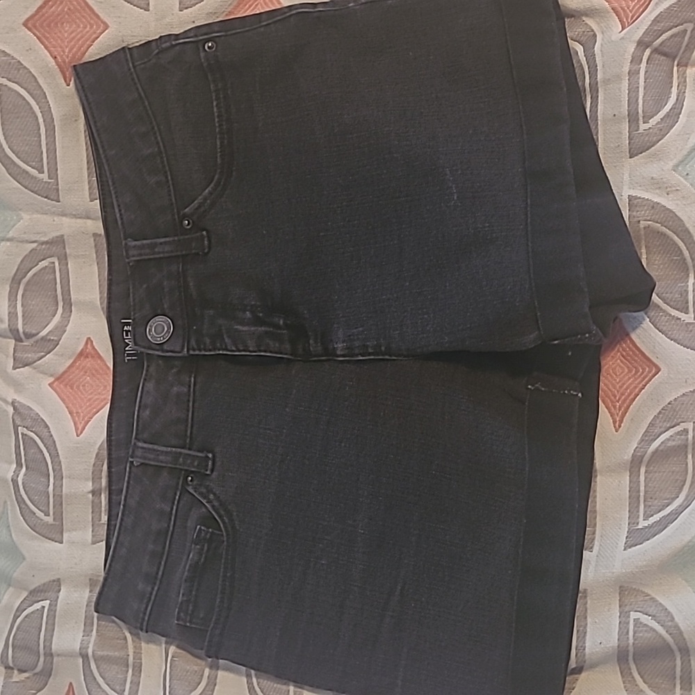 Black Denim Shorts Size 6